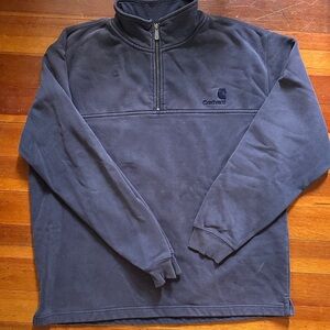 Carhartt Men's Deep Blue 1/4 Zip sweatshirt
